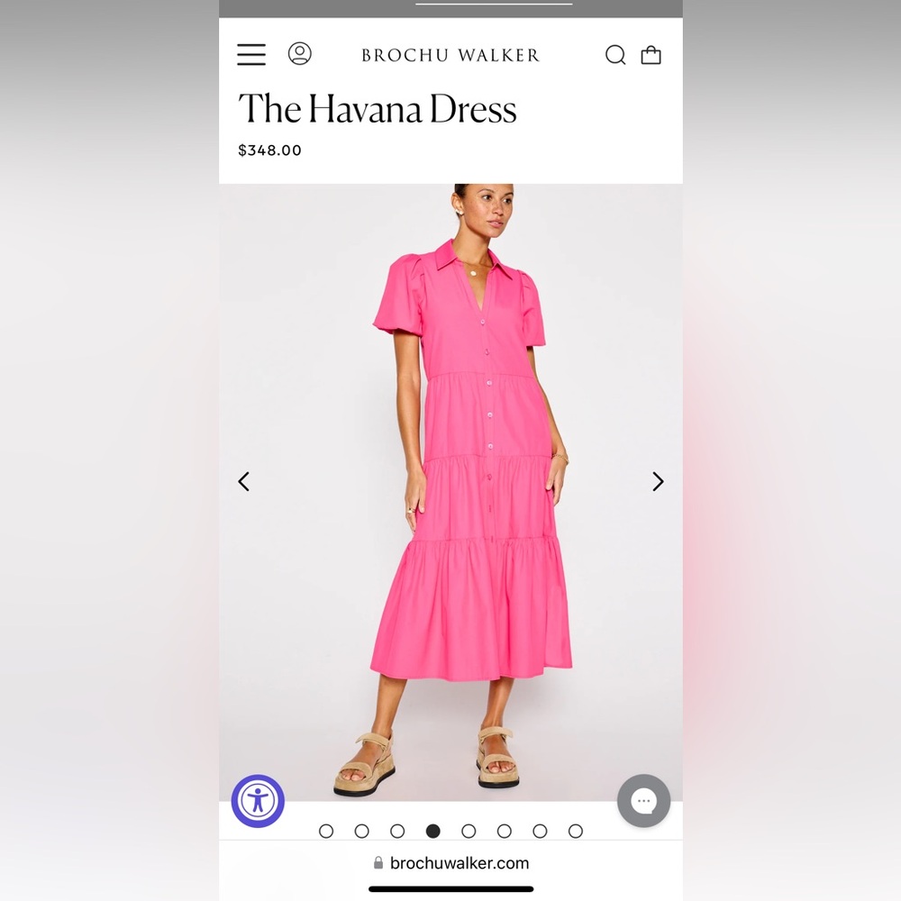 NWOT Pink Brochu Walker Havana dress size Small